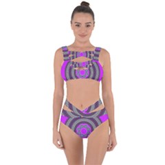 Round Pattern Ethnic Design Bandaged Up Bikini Set  by Pakrebo