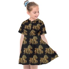 Dragon Motif Print Pattern Kids  Sailor Dress by dflcprintsclothing