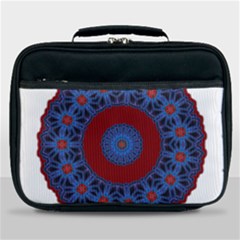 Mandala Pattern Round Ethnic Lunch Bag by Pakrebo