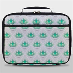 Plant Pattern Green Leaf Flora Full Print Lunch Bag by Pakrebo