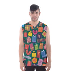 Presents Gifts Background Colorful Men s Basketball Tank Top by Pakrebo