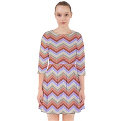 Background Chevron Pattern Design Smock Dress by Pakrebo