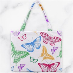 Butterfly Butterflies Vintage Mini Tote Bag by Pakrebo