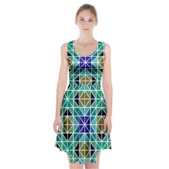 Mosaic Triangle Symmetry Racerback Midi Dress by Pakrebo