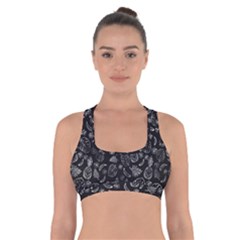 Tropical Pattern Cross Back Sports Bra by Valentinaart