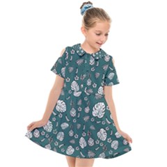 Tropical Pattern Kids  Short Sleeve Shirt Dress by Valentinaart