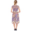 Flourish Artwork Fractal Expanding Cap Sleeve Front Wrap Midi Dress View2