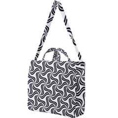 Soft Pattern Repeat Monochrome Square Shoulder Tote Bag by Pakrebo