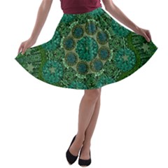 Stars Shining Over The Brightest Star In Lucky Starshine A-line Skater Skirt by pepitasart