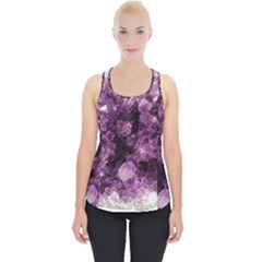 Amethyst Purple Violet Geode Slice Piece Up Tank Top by genx