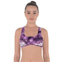 Amethyst purple violet Geode Slice Got No Strings Sports Bra View1