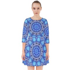 Fractal Mandala Abstract Smock Dress by Pakrebo