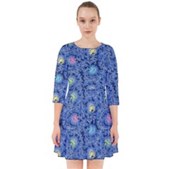 Floral Design Asia Seamless Pattern Smock Dress by Pakrebo