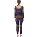 Stripes Pink Yellow Purple Grey Long Sleeve Catsuit View2