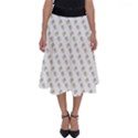 No Step On Snek Pattern yellow on white background Gadsden Flag Meme Parody Perfect Length Midi Skirt View1