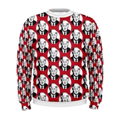 Trump Retro Face Pattern Maga Red Us Patriot Men s Sweatshirt by snek