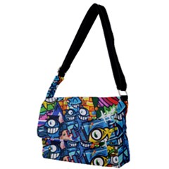 Graffiti Urban Colorful Graffiti Cartoon Fish Full Print Messenger Bag by genx