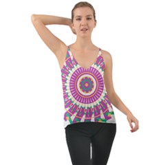 Mandala Geometric Pattern Shapes Chiffon Cami by Pakrebo