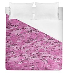 Pink Camouflage Army Military Girl Duvet Cover (queen Size) by snek