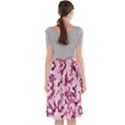 Standard Violet Pink Camouflage Army Military Girl Midi Beach Skirt View2