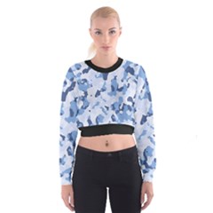 Standard Light Blue Camouflage Army Military Cropped Sweatshirt by snek