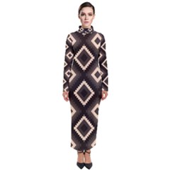 Native American Pattern Turtleneck Maxi Dress by Valentinaart