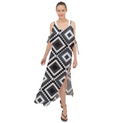 Native American Pattern Maxi Chiffon Cover Up Dress by Valentinaart