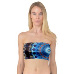 Rose Kaleidoscope Art Pattern Bandeau Top by Pakrebo