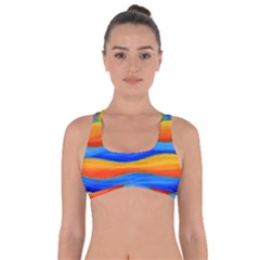 Paint Painting Landscape Scene Got No Strings Sports Bra by Pakrebo