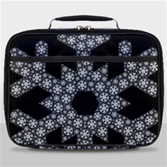 Snowflake Abstract Pattern Shape Full Print Lunch Bag by Pakrebo