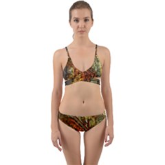 Flat Iron Building Architecture Wrap Around Bikini Set by Pakrebo