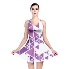 Art Purple Triangle Reversible Skater Dress by Mariart