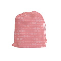 Background Polka Dots Pink Drawstring Pouch (large) by Mariart