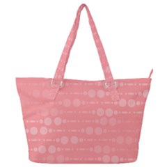 Background Polka Dots Pink Full Print Shoulder Bag by Mariart