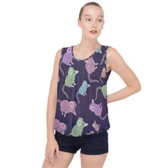 Animals Mouse Bubble Hem Chiffon Tank Top by Mariart