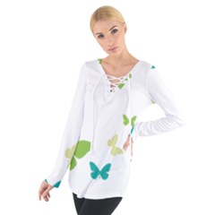 Butterfly Tie Up Tee by Mariart