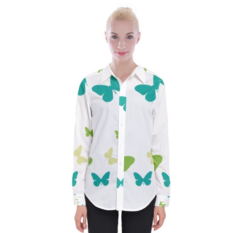 Butterfly Womens Long Sleeve Shirt by Mariart