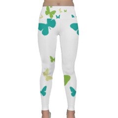 Butterfly Lightweight Velour Classic Yoga Leggings by Mariart