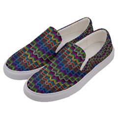 Decorative Ornamental Abstract Wave Men s Canvas Slip Ons by Mariart