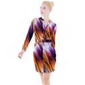 Rainbow Light Button Long Sleeve Dress View1