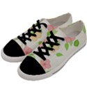 Flowers Leaf Stripe Pattern Men s Low Top Canvas Sneakers View2