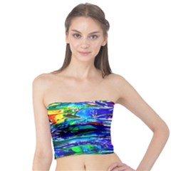 Paint Splatter - Rainbow Tube Top by WensdaiAmbrose