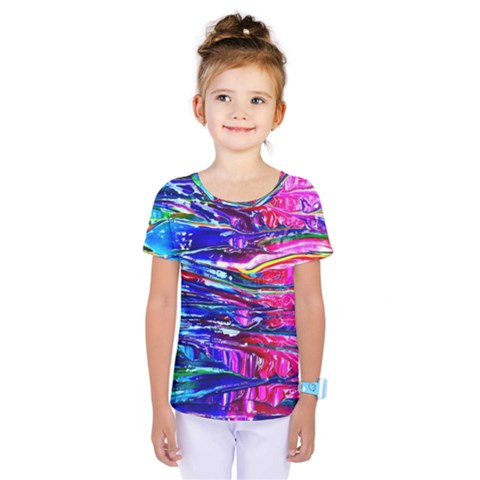 Paint Splatter - Rainbow Kids  One Piece Tee by WensdaiAmbrose