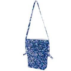 Blue Shimmer - Eco-glitter Folding Shoulder Bag by WensdaiAmbrose