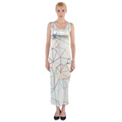 Geometric Pattern Abstract Shape Fitted Maxi Dress by Mariart