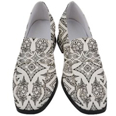 Mandala Line Art Women s Chunky Heel Loafers by Mariart