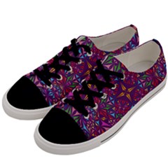 Kaleidoscope Triangle Pattern Men s Low Top Canvas Sneakers by Mariart