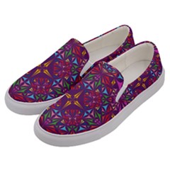 Kaleidoscope Triangle Pattern Men s Canvas Slip Ons by Mariart