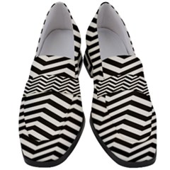 Zigzag Chevron Women s Chunky Heel Loafers by Mariart