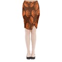 Pattern Leaf Plant Midi Wrap Pencil Skirt View1